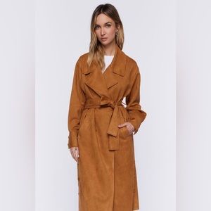 AMARYLLIS Faux Suede Trench